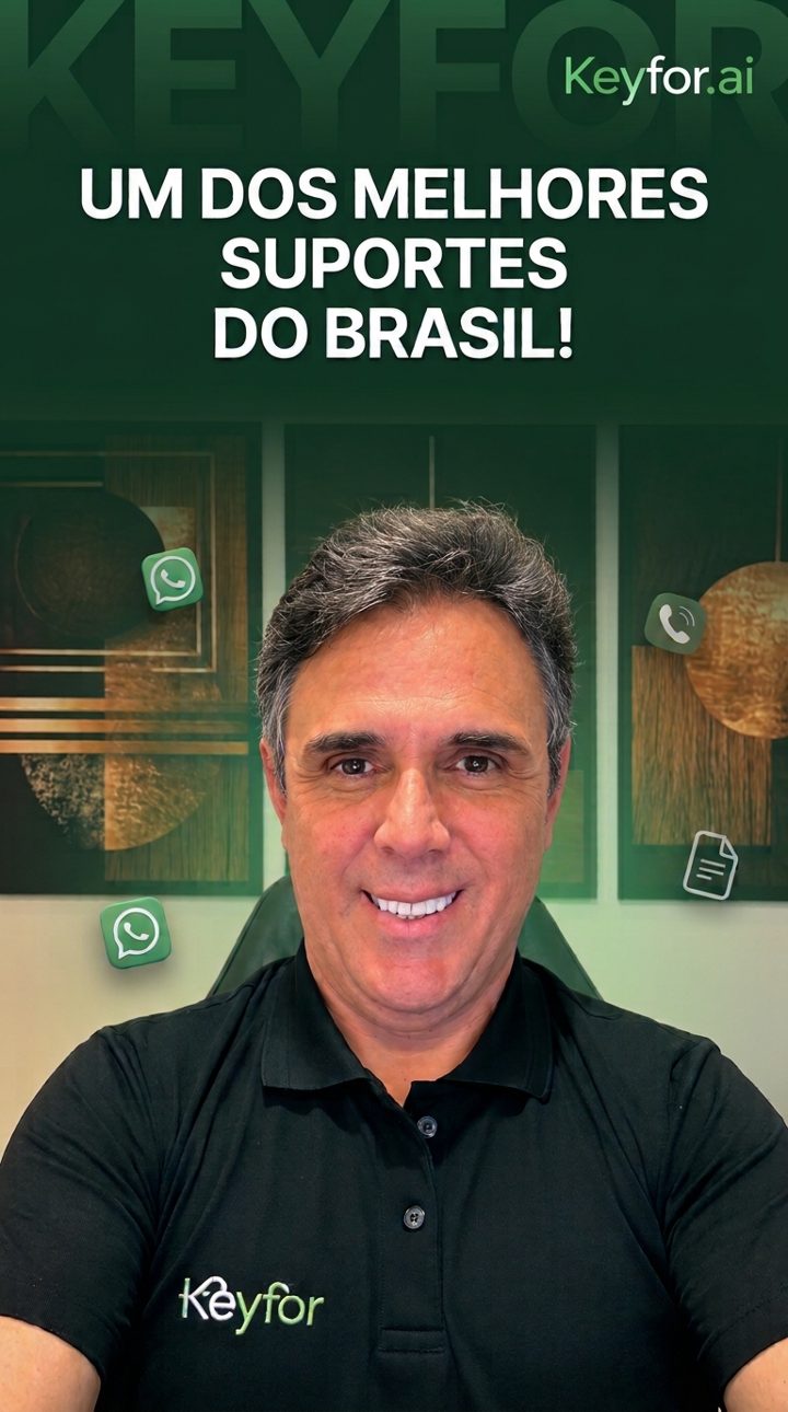 Atendente da Keyfor: um dos melhores suportes do Brasil